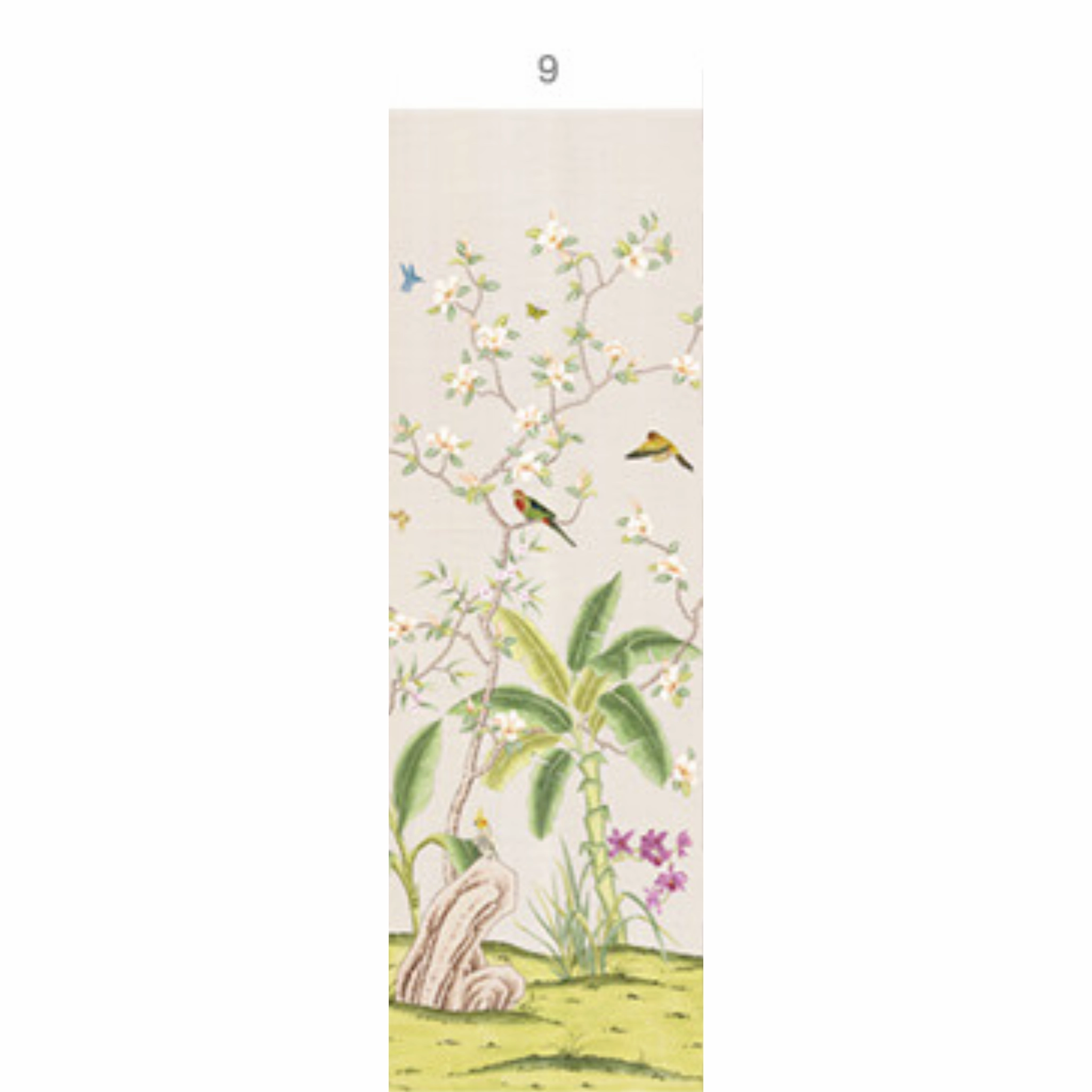 Enchanted Garden Mural Wallpaper Panels in Blush