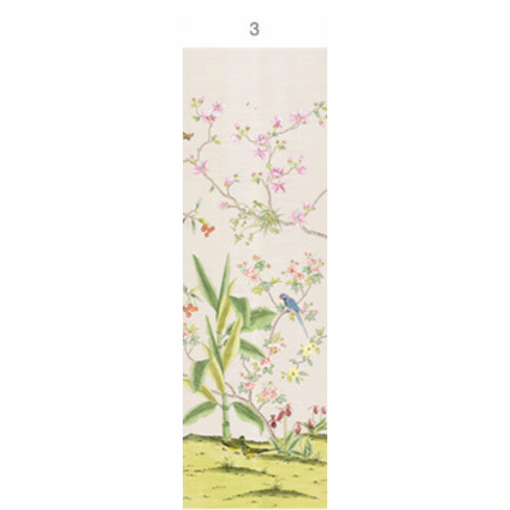 Enchanted Garden Mural Wallpaper Panels in Blush