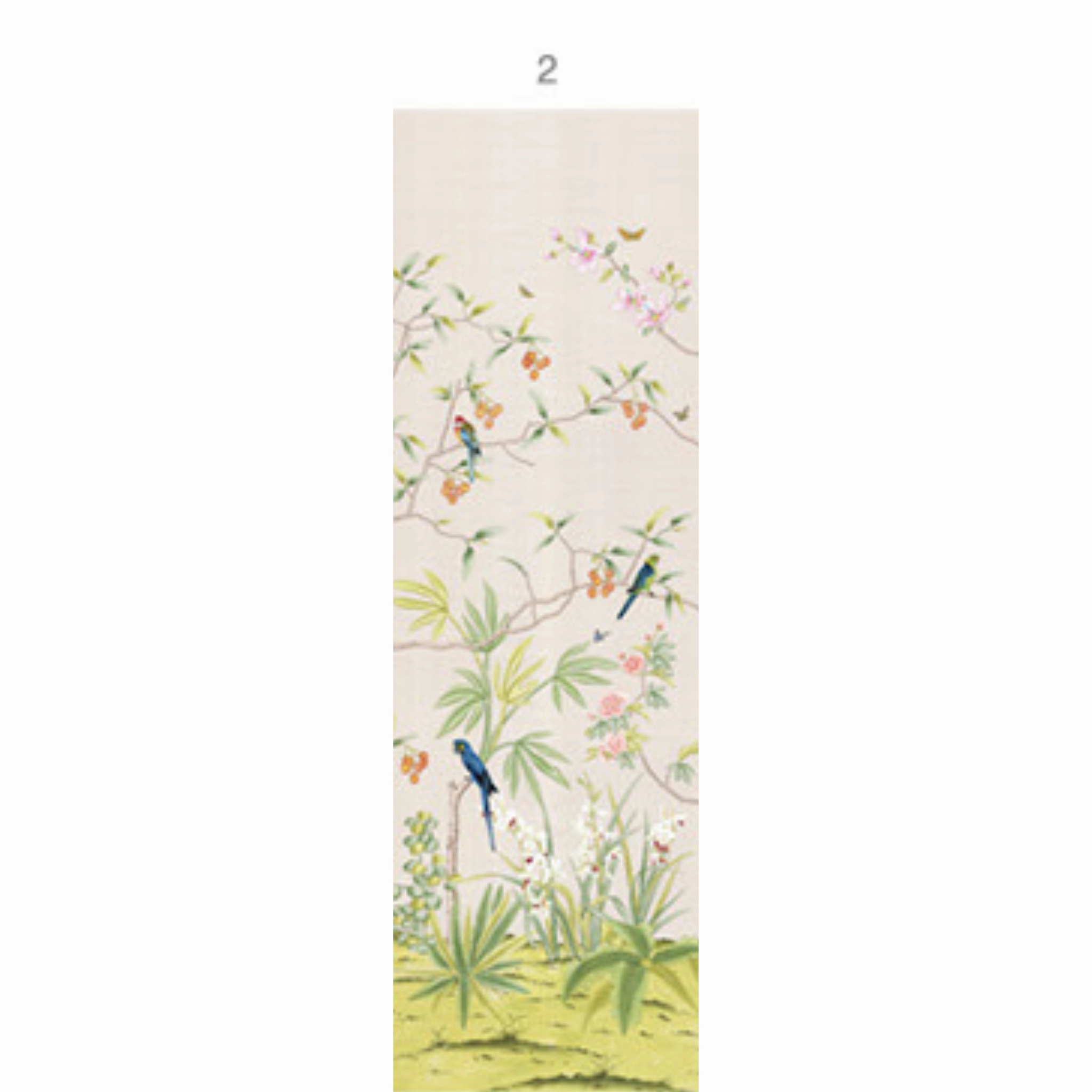 Enchanted Garden Mural Wallpaper Panels in Blush