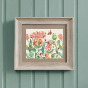 Enchanting Thistle Framed Print Birch/Marigold modern fashion rug  