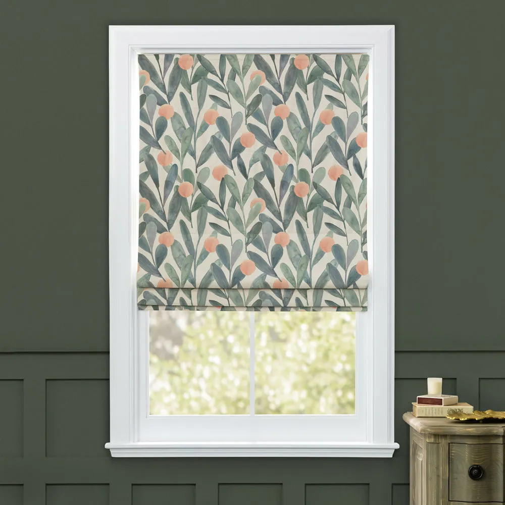 Enso Printed Cotton Made to Measure Roman Blinds Mineral