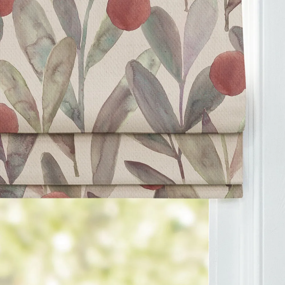 Enso Printed Cotton Made to Measure Roman Blinds Mulberry