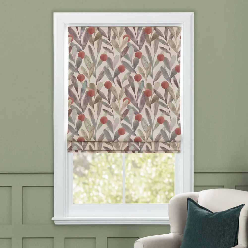 Enso Printed Cotton Made to Measure Roman Blinds Mulberry