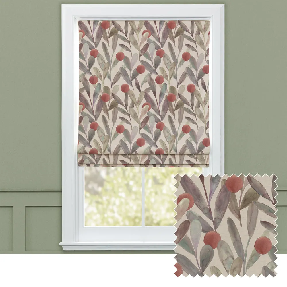 Enso Printed Cotton Made to Measure Roman Blinds Mulberry chic floor carpet  