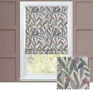 Enso Printed Cotton Made to Measure Roman Blinds Violet chic floor carpet  