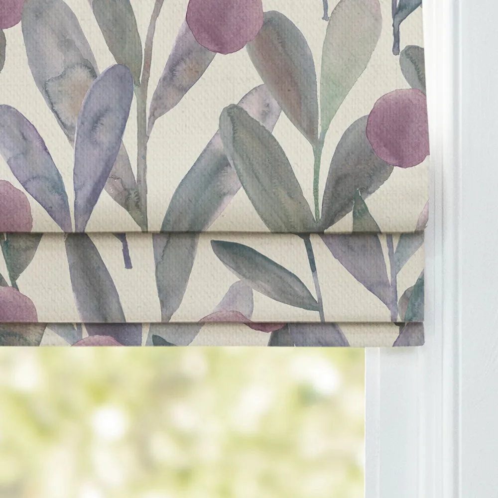 Enso Printed Cotton Made to Measure Roman Blinds Violet
