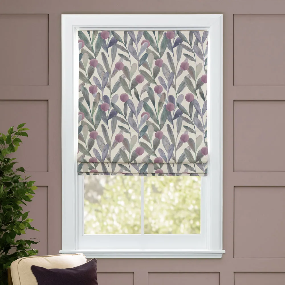 Enso Printed Cotton Made to Measure Roman Blinds Violet