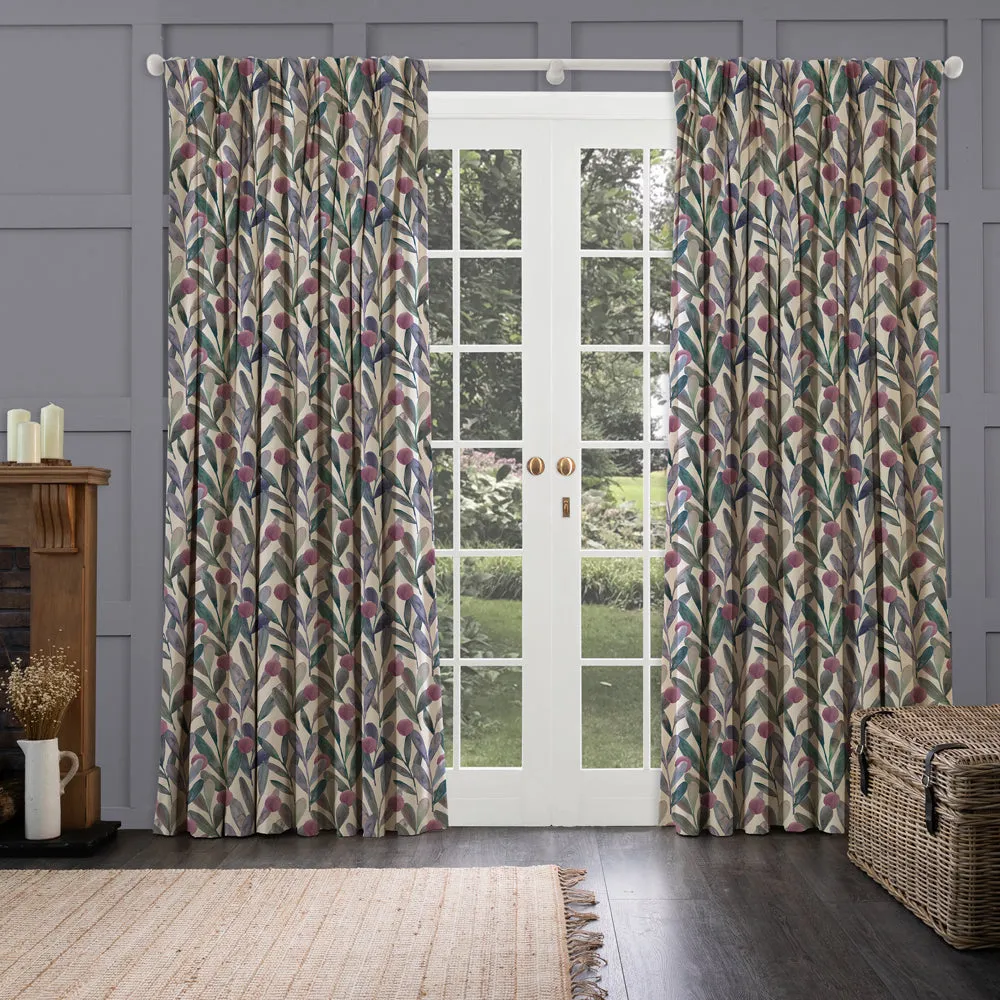 Enso Printed Made to Measure Curtains Violet