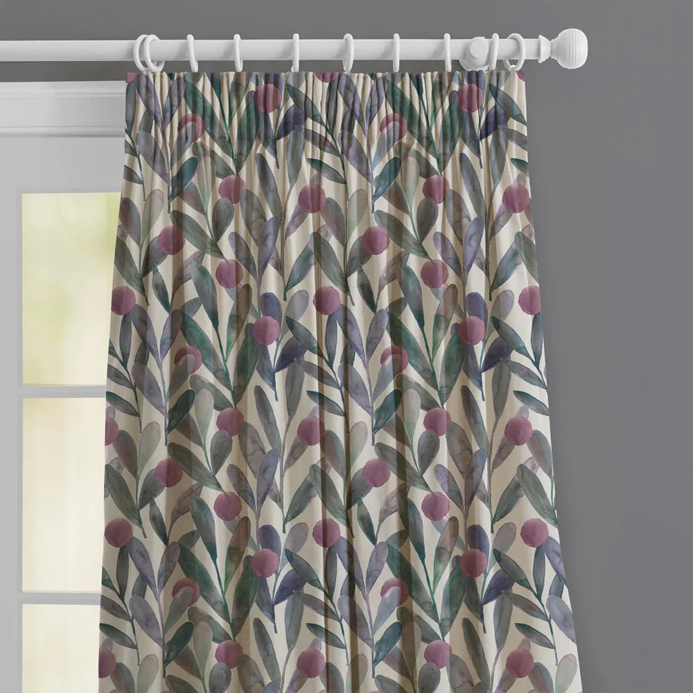 Enso Printed Made to Measure Curtains Violet