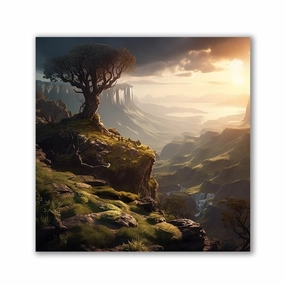 Epic Landscape by Henrivaux framed mural artwork