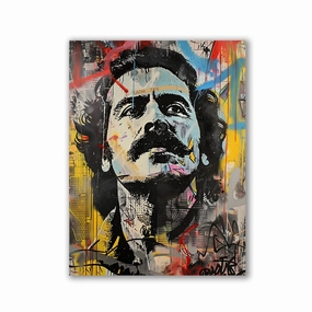 Escobar x Banksy by Daniel Decker framed mural artwork