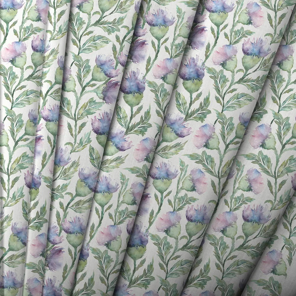 Ettrick Printed Cotton Made to Measure Roman Blinds Heather Cream