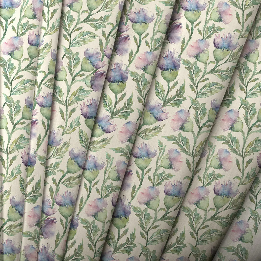 Ettrick Printed Cotton Made to Measure Roman Blinds Heather