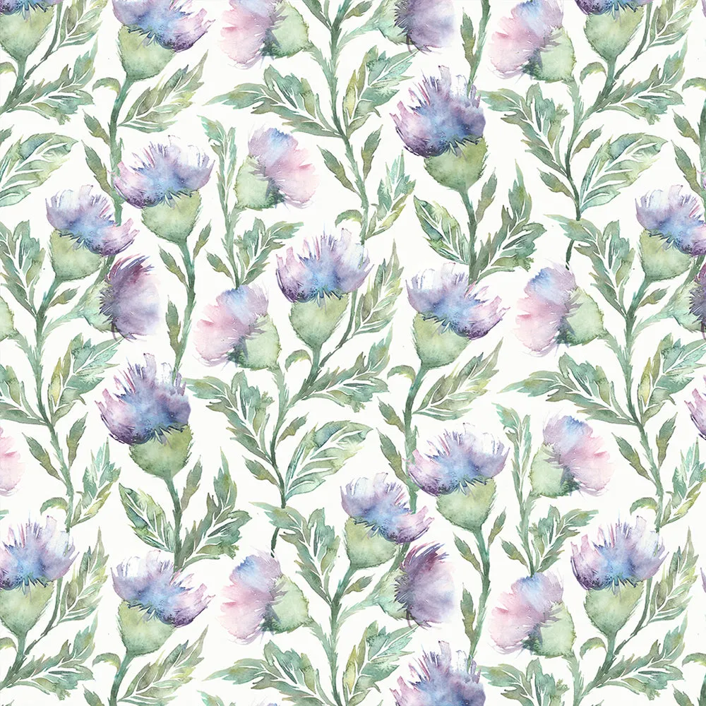 Ettrick Printed Cotton Made to Measure Roman Blinds Heather