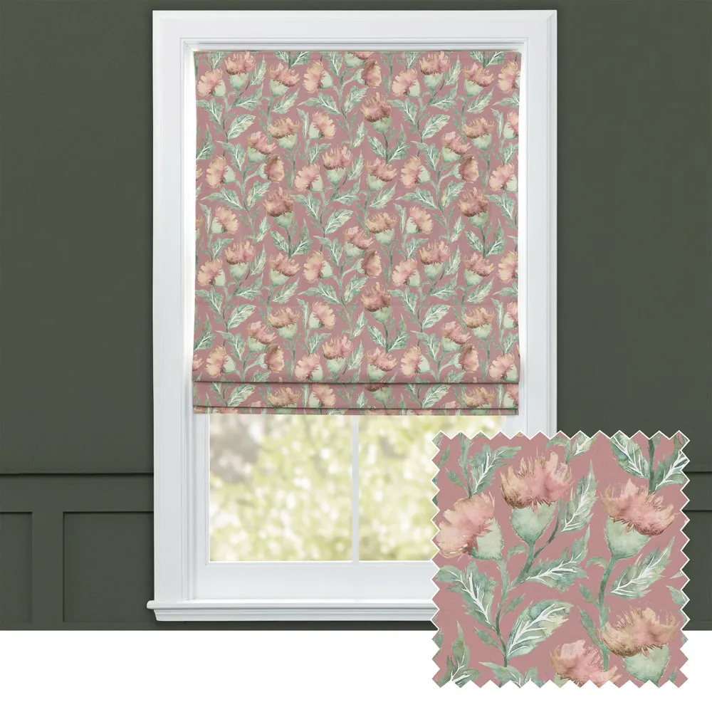 Ettrick Printed Cotton Made to Measure Roman Blinds Rust chic floor carpet  