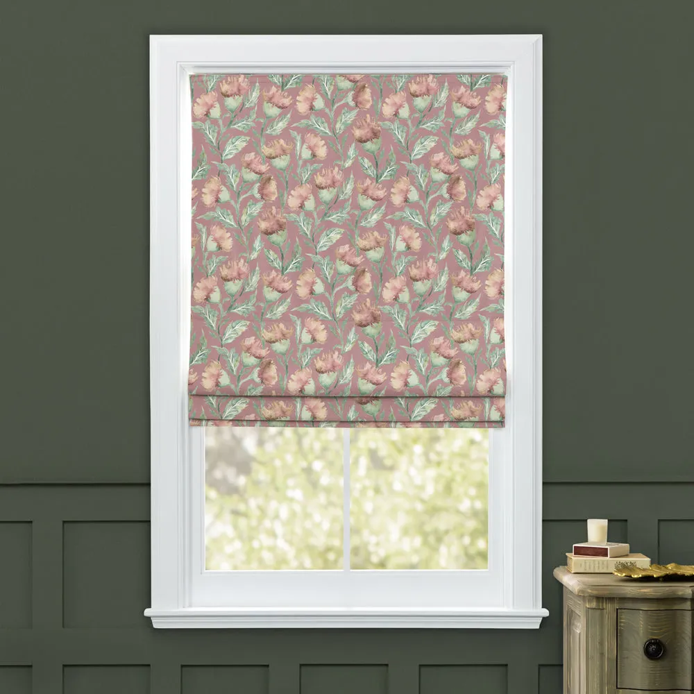 Ettrick Printed Cotton Made to Measure Roman Blinds Rust