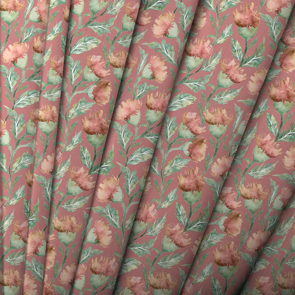 Ettrick Printed Cotton Made to Measure Roman Blinds Rust