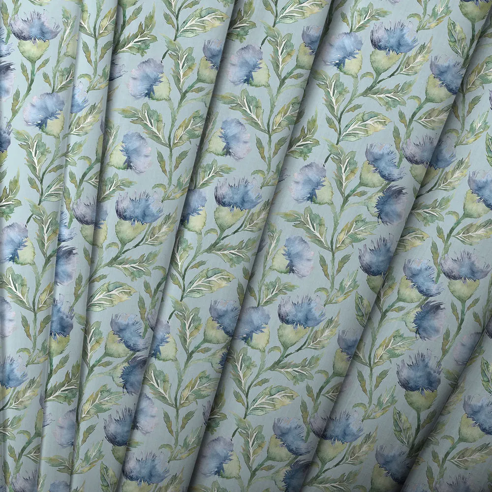 Ettrick Printed Made to Measure Curtains Bluebell