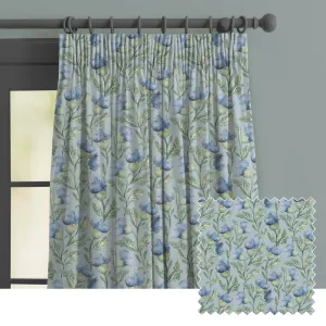 Ettrick Printed Made to Measure Curtains Bluebell modern fashion rug  