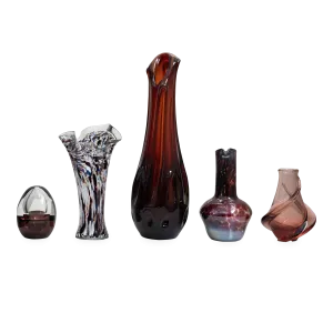 European Midcentury Glass Set creative interior decor