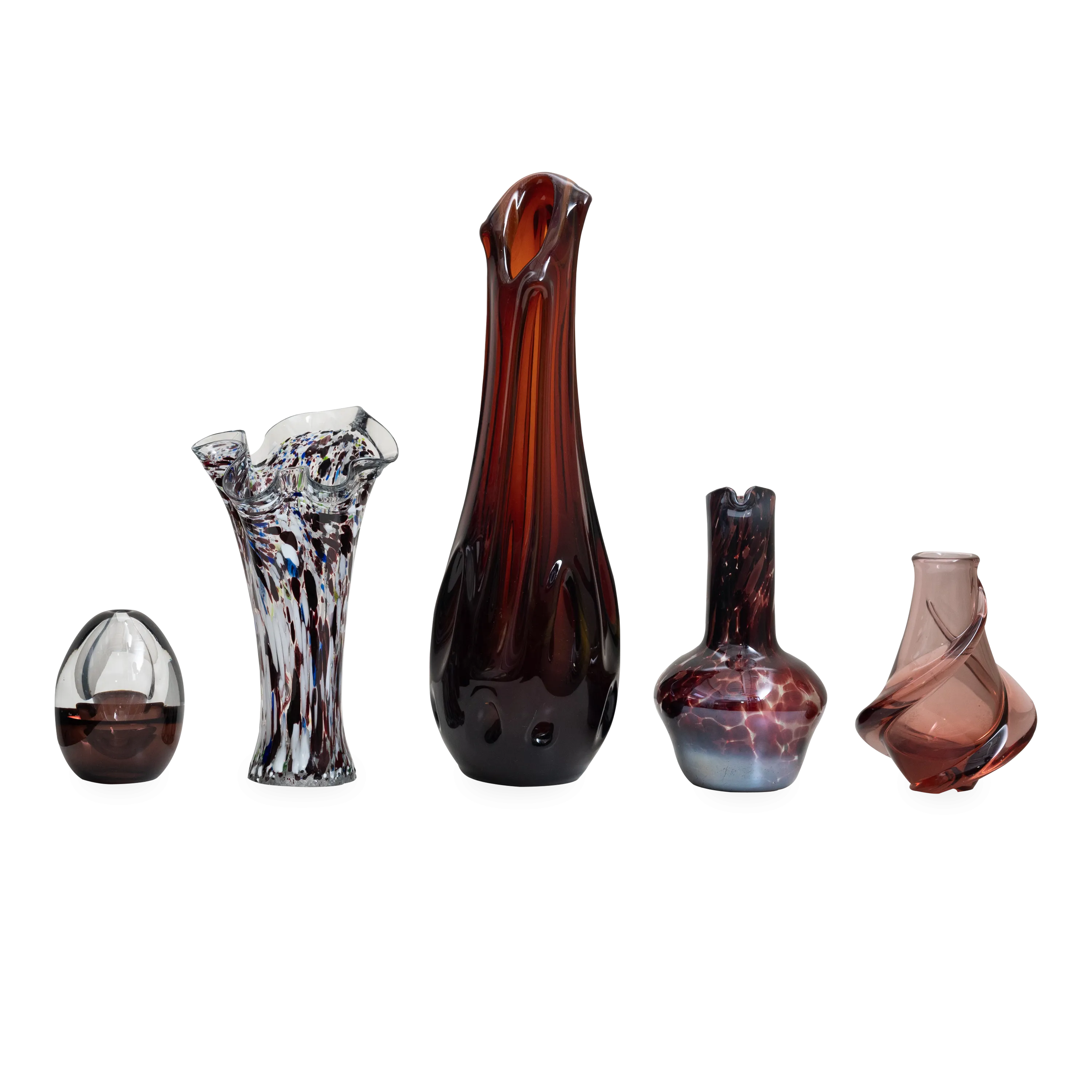 European Midcentury Glass Set creative interior decor