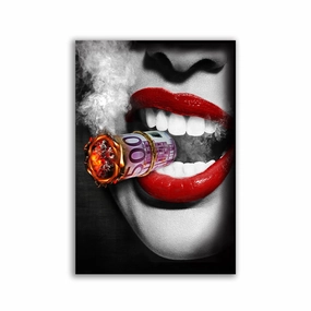Euros To Burn Print by David Drake framed mural artwork