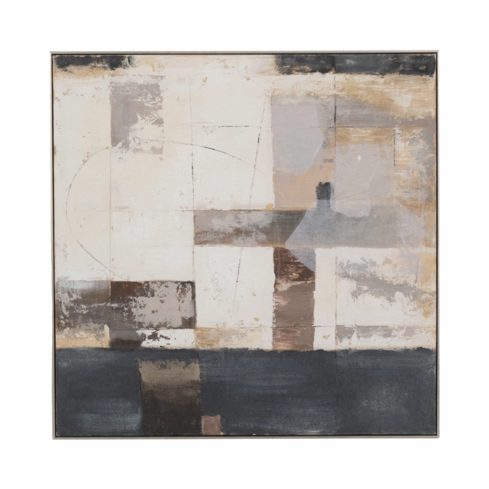 EV70309  17"MAVERICK SMALL METAL & SANDSTONE HURRICANE, BLA( Sagebrook Home  ) artistic wall mural