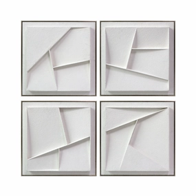 EV70380  S/2 24X59 TRINITY DIMENSIONAL PLASTER WALL ART( Sagebrook Home  ) artistic wall mural