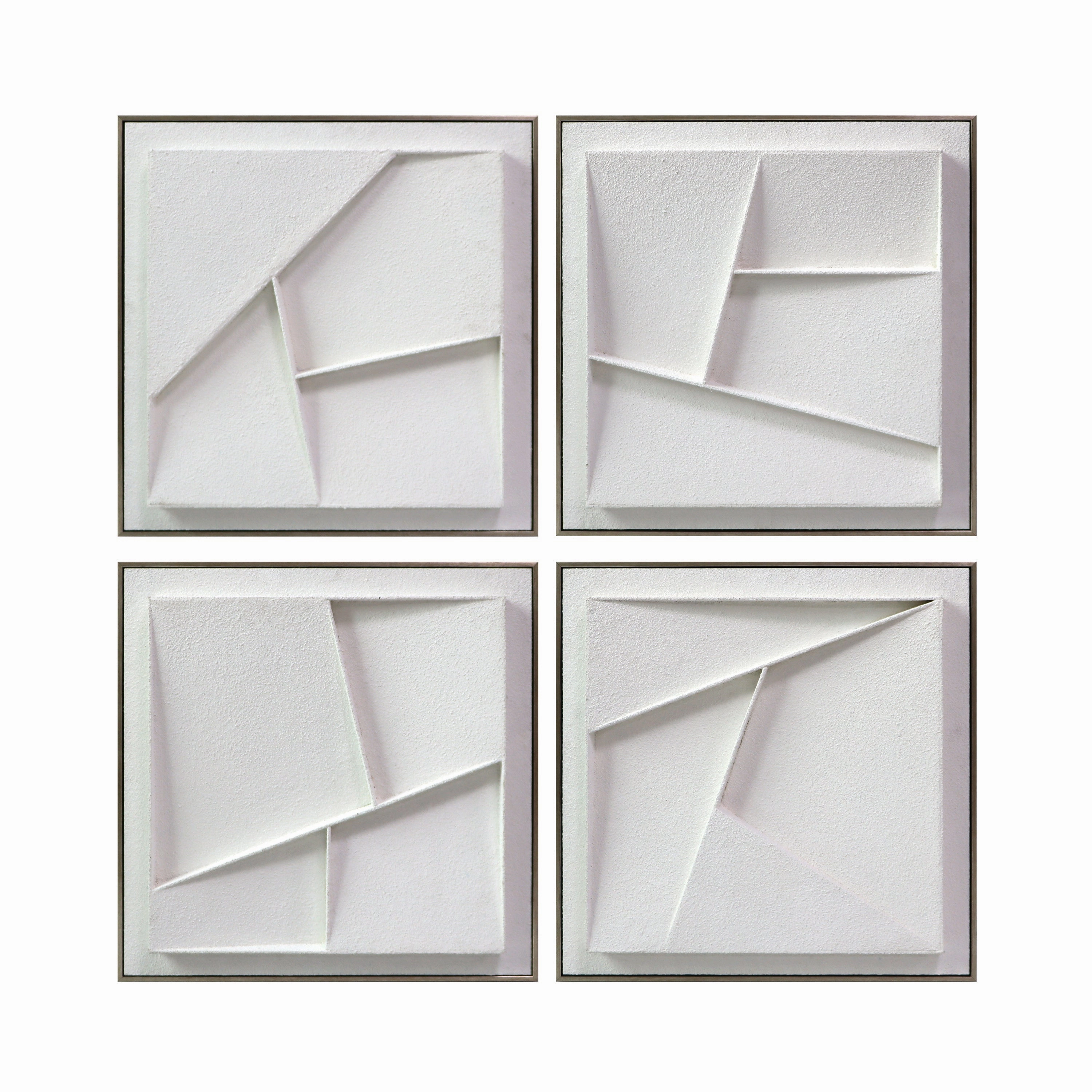 EV70380  S/2 24X59 TRINITY DIMENSIONAL PLASTER WALL ART( Sagebrook Home  ) artistic wall mural