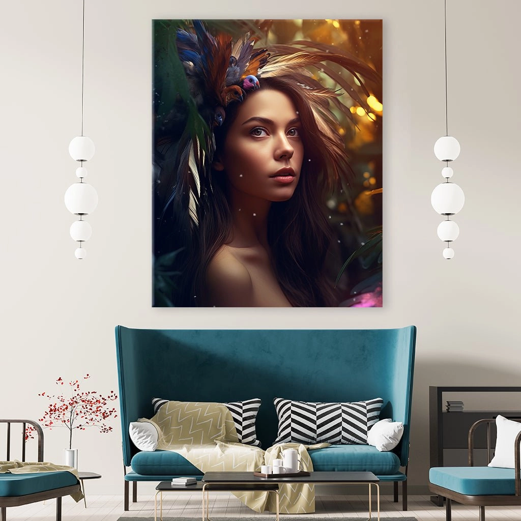 Exotic Feather Woman by Zenzdesign