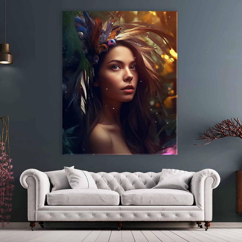 Exotic Feather Woman by Zenzdesign
