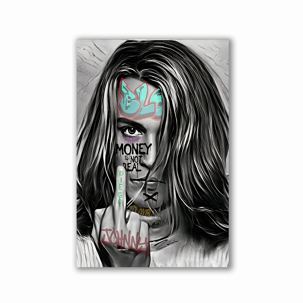 F*ck Off by Zuppini framed mural artwork