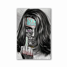 F*ck Off by Zuppini framed mural artwork