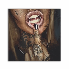 F*CK YOU framed mural artwork