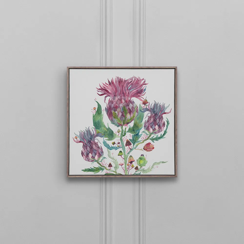 Fairytale Bristles Framed Canvas Stone
