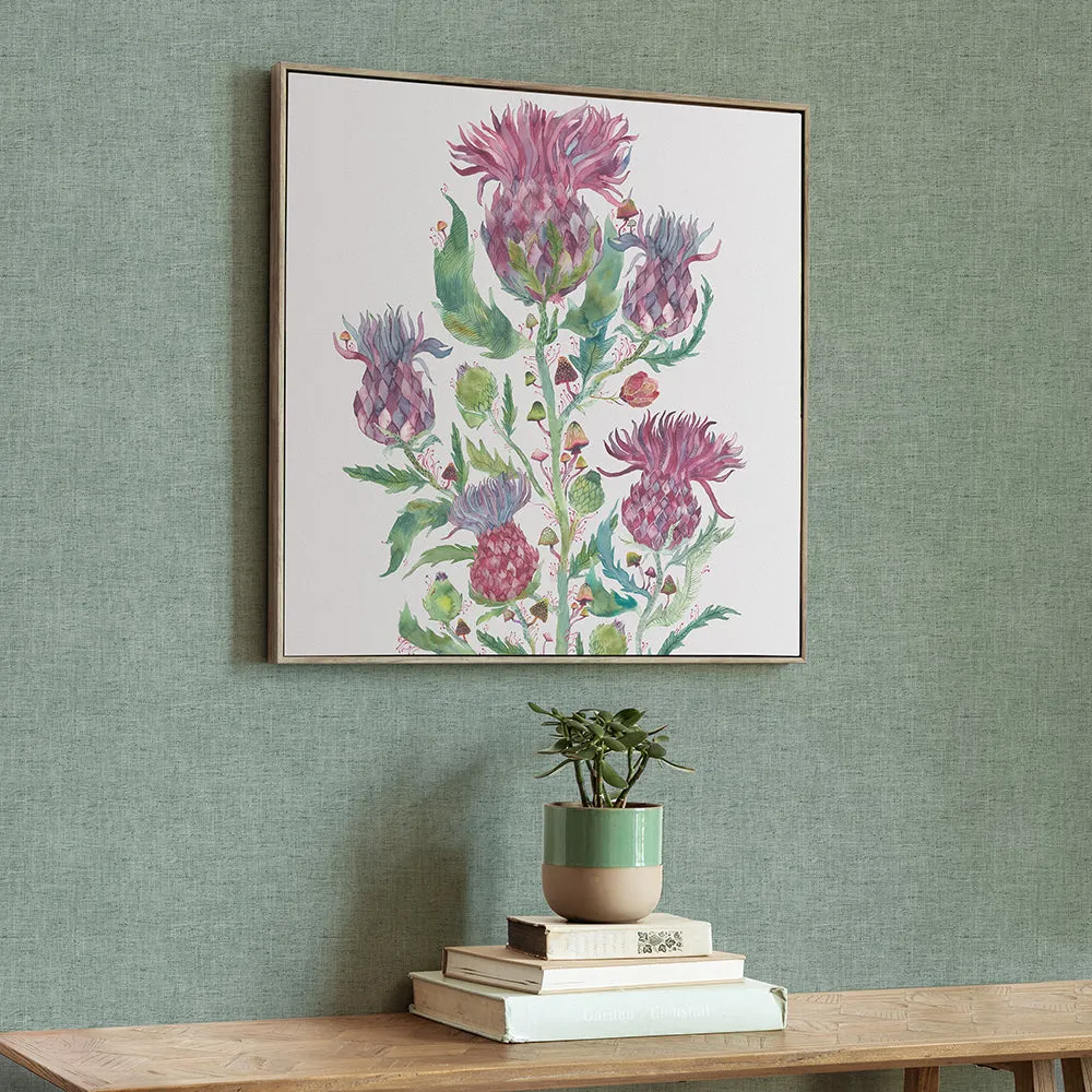 Fairytale Bristles Framed Canvas Stone