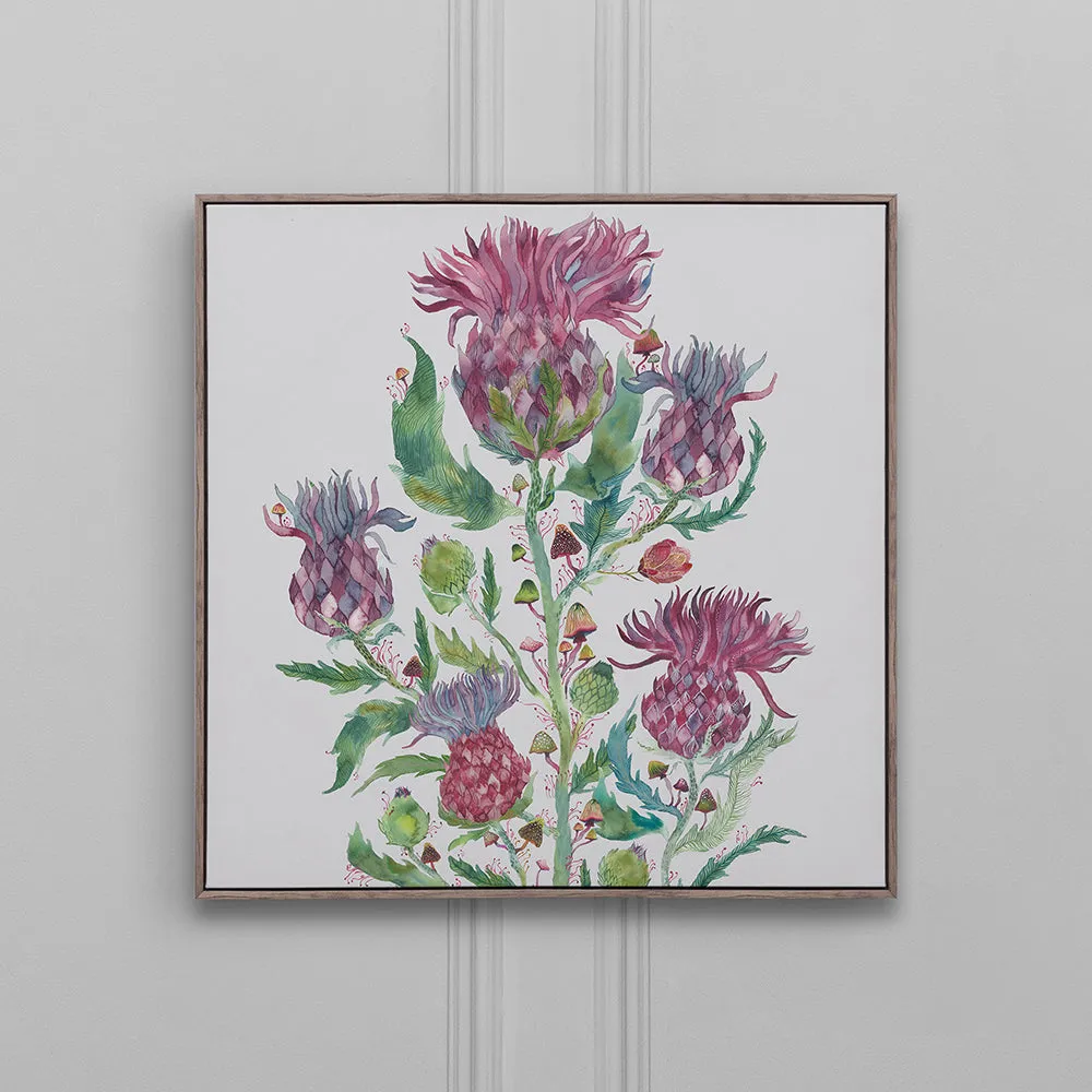 Fairytale Bristles Framed Canvas Stone