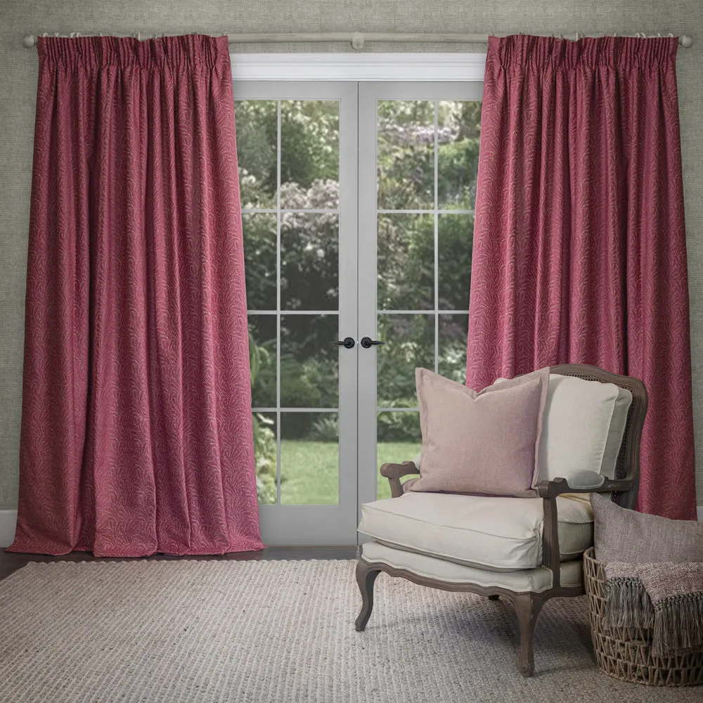 Farley Woven Chenille Pencil Pleat Curtains Peony modern fashion rug  
