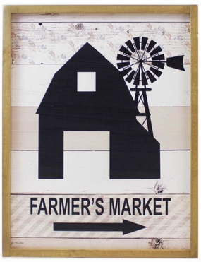 Farmers Market Wood Sign wall pendant decor