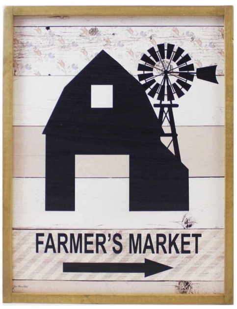 Farmers Market Wood Sign wall pendant decor