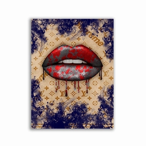 Fashion Lips by Frank Amoruso framed mural artwork