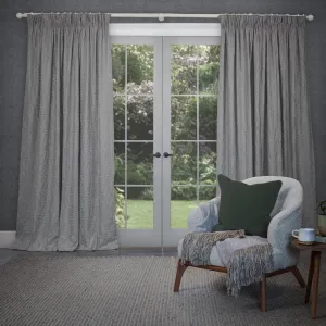 Fernbank Embroidered Pencil Pleat Curtains Dove modern fashion rug  