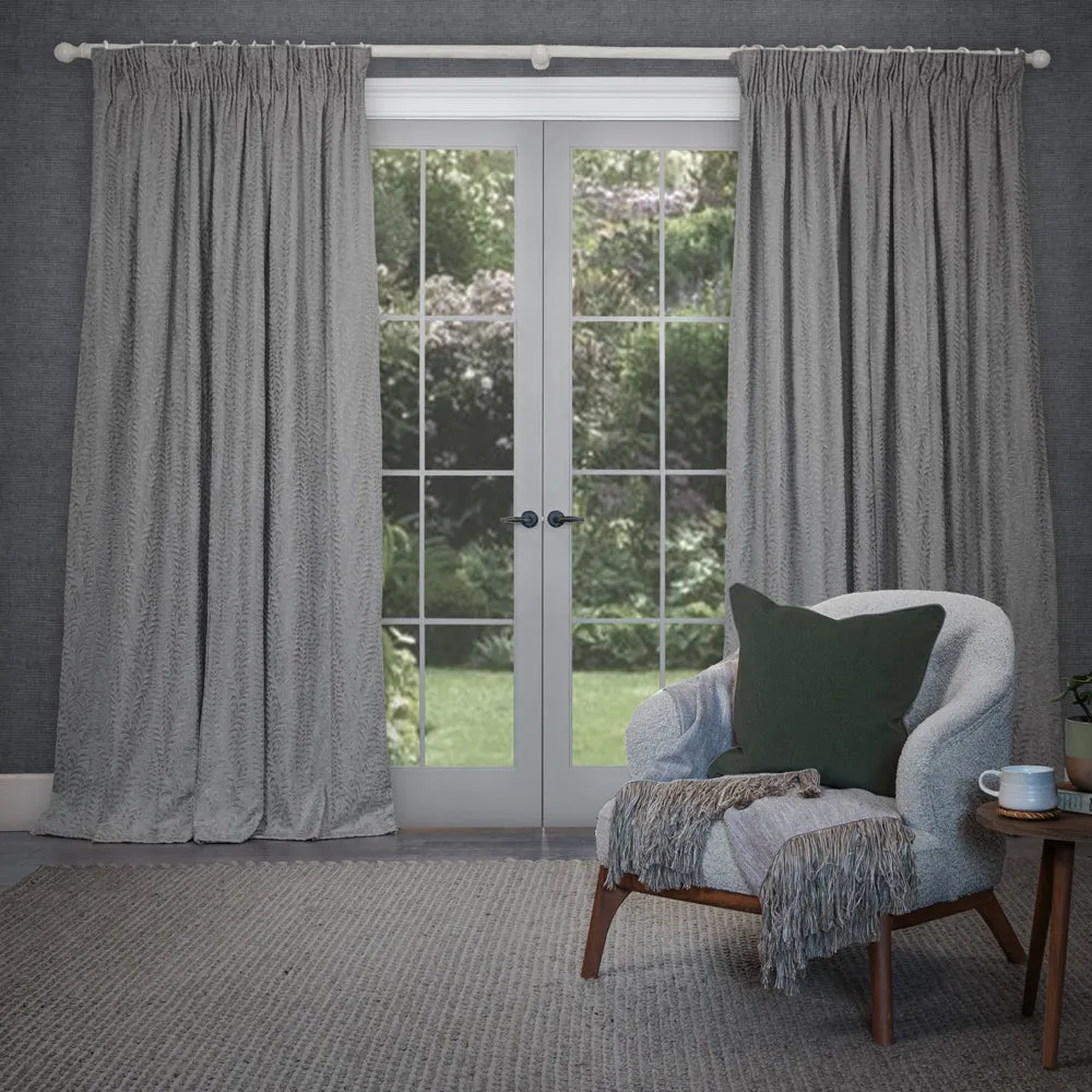 Fernbank Embroidered Pencil Pleat Curtains Dove modern fashion rug  