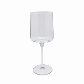 Fine Line Clear With White Rim Wine Glass, Set of 4 mini desktop sculpture