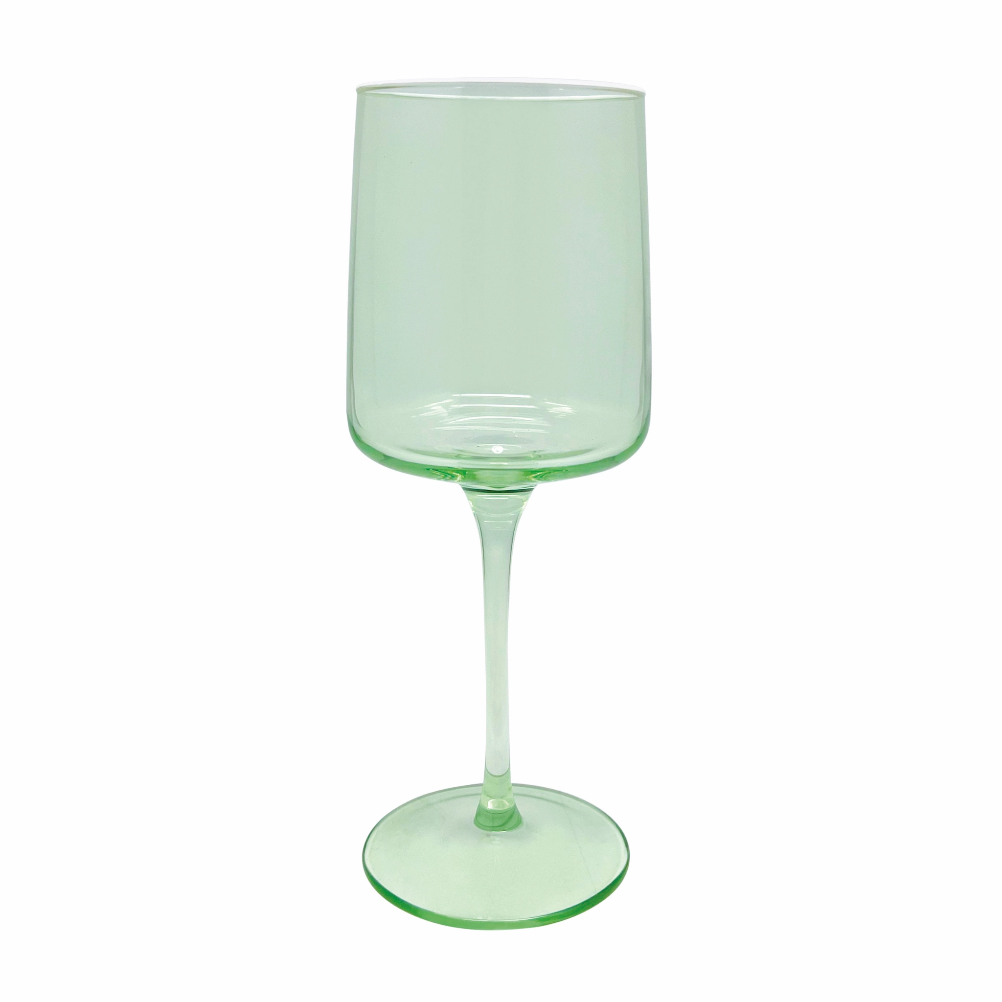Fine Line Light Green With White Rim Wine Glass, Set of 4 cute desktop display