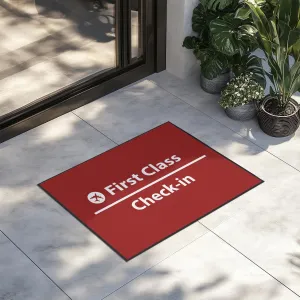 First Class - Check In Designed Door Mats door entrance rug
