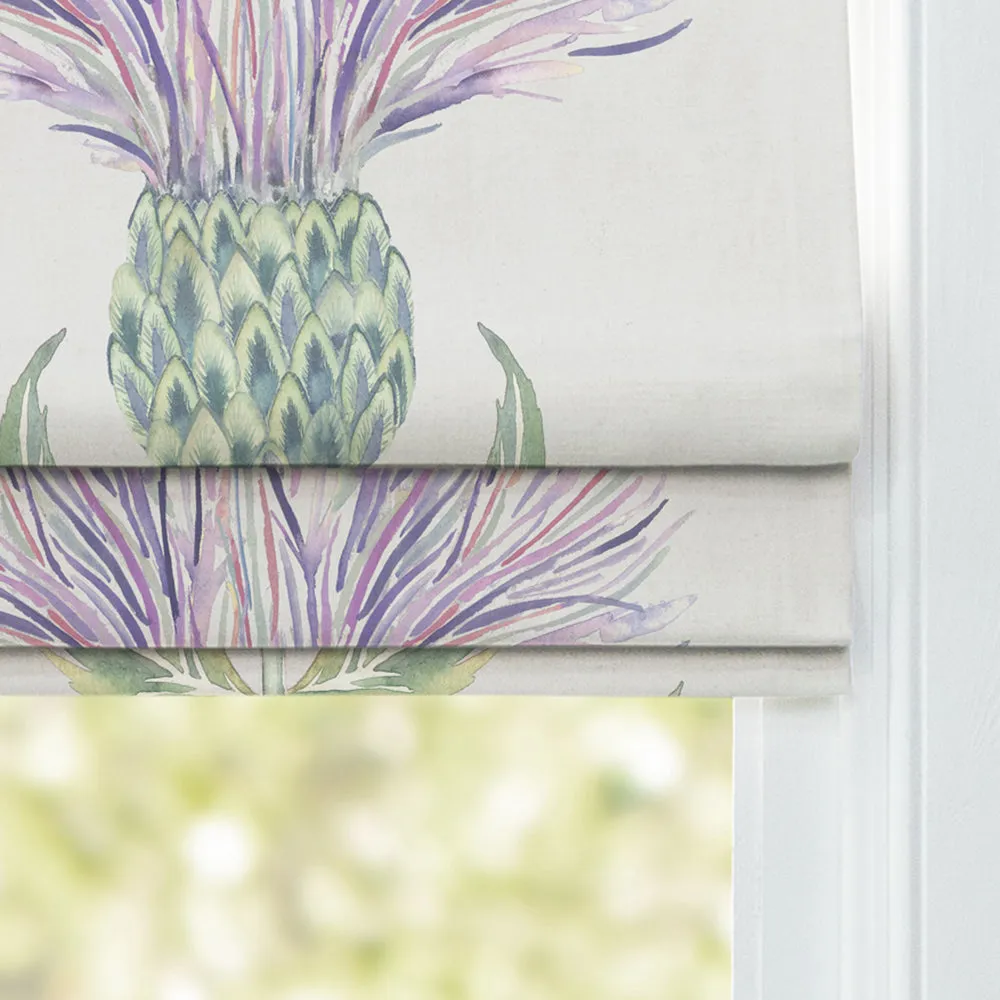 Firth Printed Cotton Made to Measure Roman Blinds Granite Cream