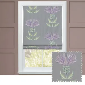 Firth Printed Cotton Made to Measure Roman Blinds Granite chic floor carpet  