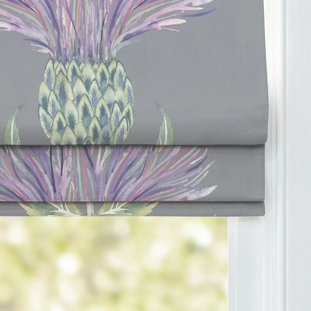 Firth Printed Cotton Made to Measure Roman Blinds Granite