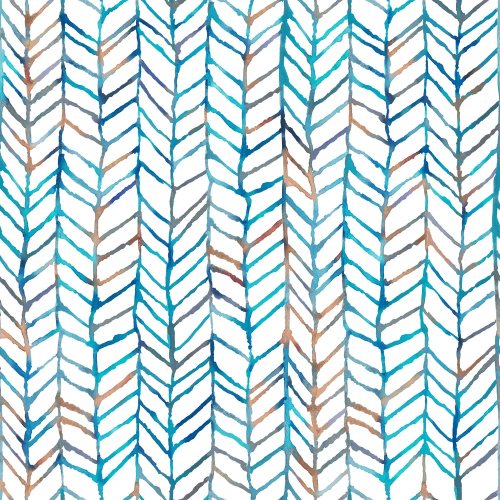 Fishing Net Printed Cotton Made to Measure Roman Blinds Cobalt
